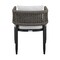 Armen Living Felicia Outdoor Patio Dining Chair in Aluminum with Gray Rope and Cushions, PK2 840254333147 - alternate 5